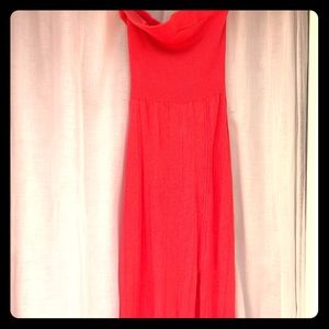 Victoria’s Secret strapless maxi dress.